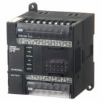 Контроллер CP1E-N, 8 вх., 6 вых. (реле), питание 24В=,  1 порт RS-232 (DB9), нет возможности расширения; 8К шагов прогр., 8К слов данных