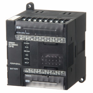 Контроллер CP1E-N, 8 вх., 6 вых. (NPN), питание 24В=,  1 порт RS-232 (DB9), нет возможности расширения; 8К шагов прогр., 8К слов данных — Omron