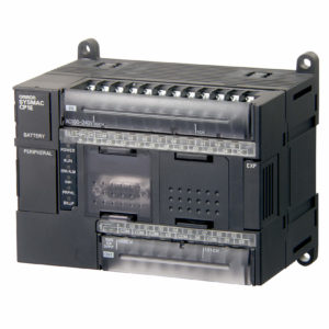 Контроллер CP1E-N, 18 вх., 12 вых. (реле), питание 220В, 1 порт RS-232 (DB9) + 1 опц. порт, до 3 модулей расширения CP1W/CPM1A; 8К шагов прогр., 8К слов данных — Omron