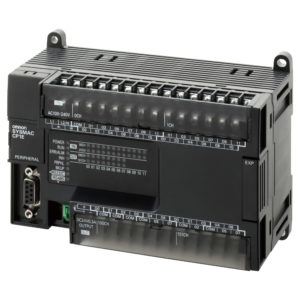 PLC, 24 VDC supply, 24 x 24 VDC inputs, 16 x PNP outputs 0.3 A, 8K steps program + 8K words data memory, RS-232C and RS-485 (half-duplex) port — Omron