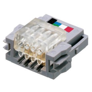 DeviceNet conversion connector for thin cable to standard flatcable