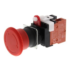 Кнопка аварийного останова, 110 VAC с подсветкой, диаметр 40мм, push-lock/turn-reset, 2 x SPST-NC IP65 — Omron
