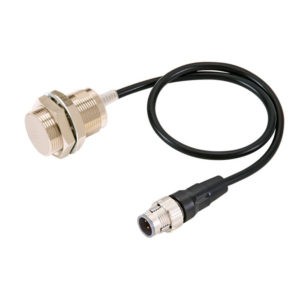 Proximity sensor, inductive, nickel-brass, short body, M30, shielded, 15 mm, DC, 3-wire, PNP NO+NC, IO-Link COM2, M12 pigtail Smartclick connector, 0.3 m — Omron