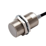 Proximity sensor, inductive, nickel-brass, long body, M30, shielded, 10 mm, DC, 3-wire, PNP NC, 2 m prewired