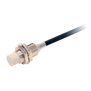 Proximity sensor, inductive, nickel-brass, short body, M18, unshielded, 10 mm, DC, 3-wire, PNP NO, IO-Link COM3, M12 connector — Omron