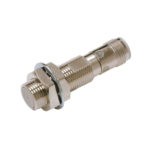 Proximity sensor, inductive, nickel-brass, short body, M12, shielded, 2 mm, DC, 3-wire, NPN NC, M12 connector