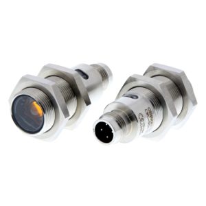 Датчик фотоэл. E3FC, M18, нерж. сталь, красный свет, световой барьер, 20м, NPN, на свет/темноту, кабель 2м — Omron
