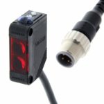 Датчик фотоэл. E3Z, прямоуг., рефлекторный MSR, 4м, PNP, кабель 0.3м с разъёмом M12, IO-link COM 2