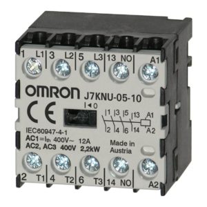 Микроконтактор серии J7KNU, 5 А, АС3 400 В˜, 1NO, напряжение катушки 60 B= — Omron