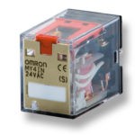 Реле серии MY-S, форма контактов 4PDT, напряжение питания 125 V DC