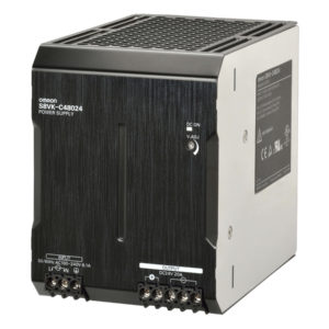 Импульсный источник питания серии S8VK-C, мощность 480 Вт, входное напряжение 240 ~B, 350 =B,  выходное напряжение 24 В, выходной ток 20 A, частота 50/60 Гц (47..450 Гц), защита от перегрузки, защита от повышенного напряжения — Omron