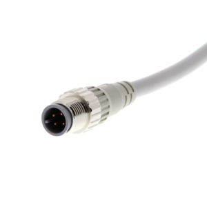 Sensor cable, M12 straight plug (male), 4-poles, A coded, PVC fire-retardant robot cable, IP67, 10 m — Omron