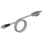 Кабель EtherCAT с разъемами RJ45/M12 (прямого типа, вилка), с усиленным экраном, категории 5, 1 м