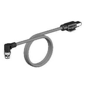 Кабель Ethernet с разъемами RJ45/M12 (углового типа, вилка), экранированный, категории 5, 10 м — Omron