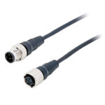 Кабель датчика со штекером и гнездом M12 Smartclick, прямой/прямое, 4-пров., 2м, PUR, маслостойкий