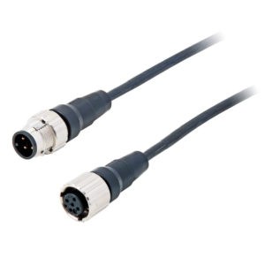 Кабель датчика со штекером и гнездом M12 Smartclick, прямой/прямое, 4-пров., 5м, PUR, маслостойкий — Omron