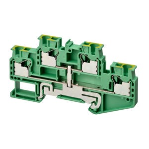 Клемма серии XW5 Push-in Plus , 4.0 мм2, один полюс, двухрядная, 1:1, земля, напряжение 1000 В, ток 32 А — Omron