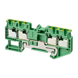Клемма серии XW5 Push-in Plus , 4.0 мм2, один полюс, однорядная, 2:2, земля, напряжение 1000 В, ток 32 А — Omron
