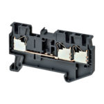 Клемма серии XW5 Push-in Plus , 2.5 мм2, один полюс, однорядная, 1:2, черная, напряжение 1000 В, ток 20 А