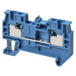 Клемма серии XW5 Push-in Plus , 4.0 мм2, один полюс, однорядная, 1:1 голубая, напряжение 800 В, ток 30 А