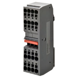 Клеммная сборка серии XW6, клеммы Push-in Plus , 2.5 мм2,  индикация правильного монтажа, однорядная, 2:2, четыре клеммы объединенные перемычкой (16 pin) в комплекте с торцевой крышкой, красная перемычка,  600 VAC, 15 А — Omron