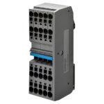 Клеммная сборка серии XW6, клеммы Push-in Plus , 2.5 мм2,  индикация правильного монтажа, однорядная, 2:2, пять клемм объединенные перемычкой (20 pin) в комплекте с торцевой крышкой, синяя перемычка,  600 VAC, 15 А
